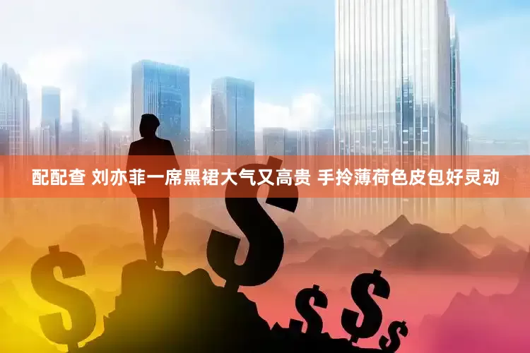 配配查 刘亦菲一席黑裙大气又高贵 手拎薄荷色皮包好灵动